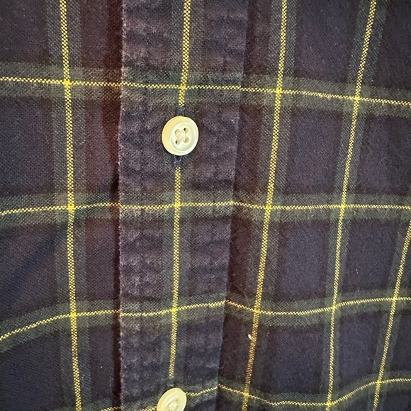 Polo Ralph Lauren Shirt Mens Lg Green Blue Windowpane Button Up L/S Casual - Picture 5 of 7